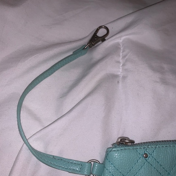 Teal Aero Studded Zipper Wristlet - Picture 9 of 10
